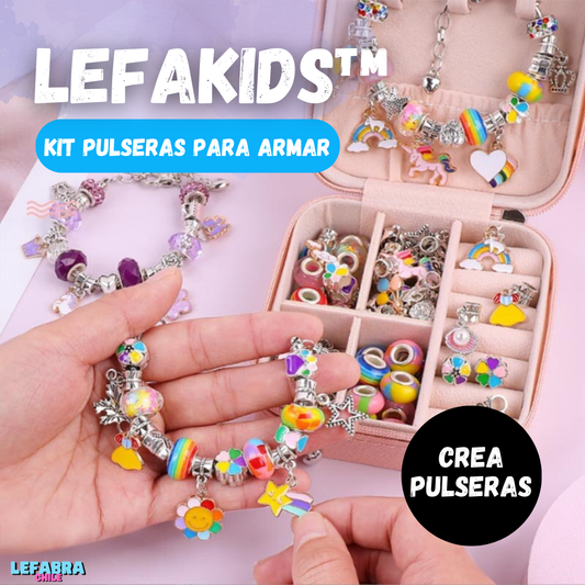 🔥 ÚLTIMAS UNIDADES DISPONIBLES: LEFAKIDS™ - Crea Pulseras y Collares Personalizados + Joyero de REGALO (66 Accesorios)